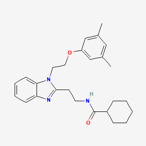 N-(2-{1-[2-(3,5-dimethylphenoxy)ethyl]-1H-benzimidazol-2-yl}ethyl)cyclohexanecarboxamide