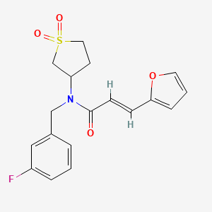 (2E)-N-(1,1-dioxidotetrahydrothiophen-3-yl)-N-(3-fluorobenzyl)-3-(furan-2-yl)prop-2-enamide