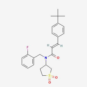 (2E)-3-(4-tert-butylphenyl)-N-(1,1-dioxidotetrahydrothiophen-3-yl)-N-(2-fluorobenzyl)prop-2-enamide