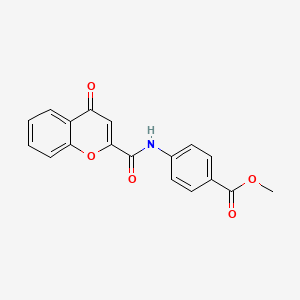 molecular formula C18H13NO5 B11408857 methyl 4-{[(4-oxo-4H-chromen-2-yl)carbonyl]amino}benzoate 