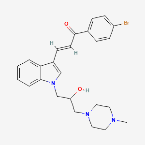 (2E)-1-(4-bromophenyl)-3-{1-[2-hydroxy-3-(4-methylpiperazin-1-yl)propyl]-1H-indol-3-yl}prop-2-en-1-one