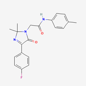 2-[4-(4-fluorophenyl)-2,2-dimethyl-5-oxo-2,5-dihydro-1H-imidazol-1-yl]-N-(4-methylphenyl)acetamide