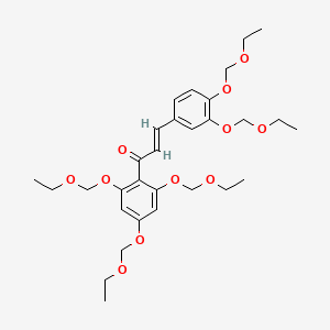 molecular formula C₃₀H₄₂O₁₁ B1140892 3-[3,4-Bis(ethoxymethoxy)phenyl]-1-[2,4,6-tris(ethoxymethoxy)phenyl]-2-propen-1-one CAS No. 1076199-13-7