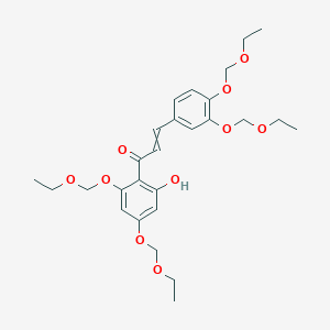 molecular formula C₂₇H₃₆O₁₀ B1140893 1-[2,4-Bis(ethoxymethoxy)-6-hydroxyphenyl]-3-[3,4-bis(ethoxymethoxy)phenyl]prop-2-en-1-one CAS No. 1076199-11-5