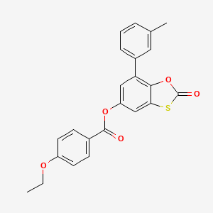 7-(3-Methylphenyl)-2-oxo-1,3-benzoxathiol-5-yl 4-ethoxybenzoate