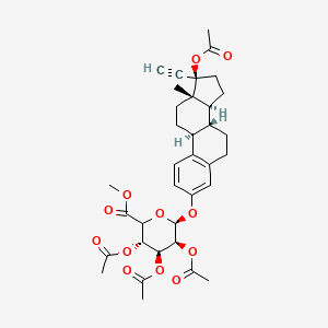 molecular formula C₃₅H₄₀O₁₂ B1140896 炔雌醇 17-乙酸酯 3-(2',3',4'-三-O-乙酰基)-β-D-葡萄糖醛酸甲酯 CAS No. 242130-33-2