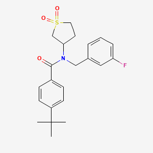 4-tert-butyl-N-(1,1-dioxidotetrahydrothiophen-3-yl)-N-(3-fluorobenzyl)benzamide