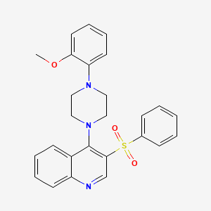 3-(Benzenesulfonyl)-4-[4-(2-methoxyphenyl)piperazin-1-yl]quinoline