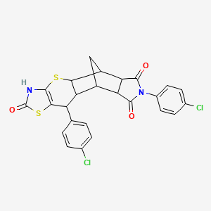 molecular formula C25H18Cl2N2O3S2 B11408999 C25H18Cl2N2O3S2 