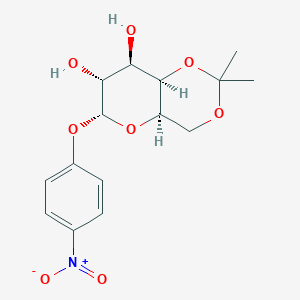 molecular formula C₁₅H₁₉NO₈ B1140900 4-Nitrophenyl 4,6-O-isopropylidene-a-D-galactopyranoside CAS No. 29781-31-5