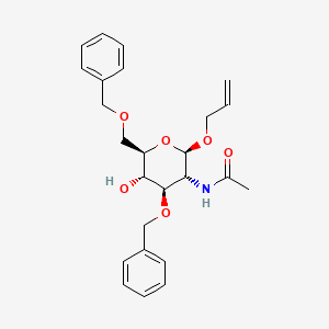 molecular formula C₂₅H₃₁NO₆ B1140901 Allyl 2-acetamido-3,6-di-O-benzyl-2-deoxy-b-D-glucopyranoside CAS No. 65730-02-1
