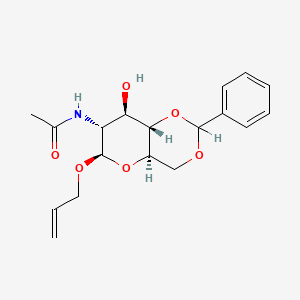 molecular formula C₁₈H₂₃NO₆ B1140902 烯丙基-2-乙酰氨基-4,6-O-亚苄基-2-脱氧-β-D-吡喃葡萄糖苷 CAS No. 65947-37-7