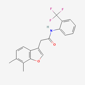 2-(6,7-dimethyl-1-benzofuran-3-yl)-N-[2-(trifluoromethyl)phenyl]acetamide