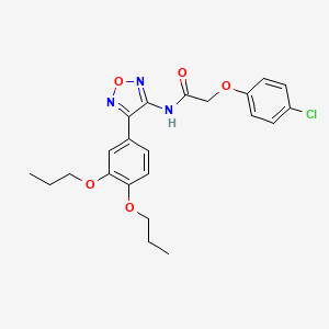 2-(4-chlorophenoxy)-N-[4-(3,4-dipropoxyphenyl)-1,2,5-oxadiazol-3-yl]acetamide