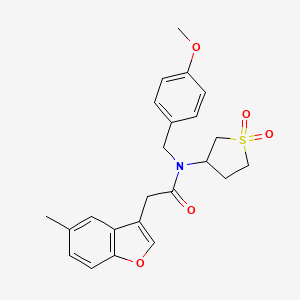 N-(1,1-dioxidotetrahydrothiophen-3-yl)-N-(4-methoxybenzyl)-2-(5-methyl-1-benzofuran-3-yl)acetamide