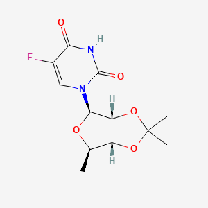 molecular formula C₁₂H₁₅FN₂O₅ B1140905 5-Fluoro-1-((3aR,4R,6R,6aR)-2,2,6-trimethyltetrahydrofuro[3,4-d][1,3]dioxol-4-yl)pyrimidine-2,4(1H,3H)-dione CAS No. 66335-39-5