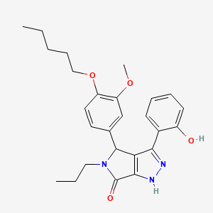 3-(2-hydroxyphenyl)-4-[3-methoxy-4-(pentyloxy)phenyl]-5-propyl-4,5-dihydropyrrolo[3,4-c]pyrazol-6(1H)-one