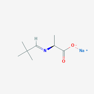 molecular formula C8H14NNaO2 B1140909 (S)-2-[2,2-Dimethyl-prop-(E)-ylideneamino]-propionate sodium CAS No. 104057-63-8