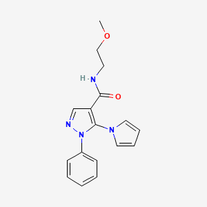 N-(2-methoxyethyl)-1-phenyl-5-(1H-pyrrol-1-yl)-1H-pyrazole-4-carboxamide