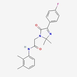 molecular formula C21H22FN3O2 B11409137 N-(2,3-dimethylphenyl)-2-[4-(4-fluorophenyl)-2,2-dimethyl-5-oxo-2,5-dihydro-1H-imidazol-1-yl]acetamide 