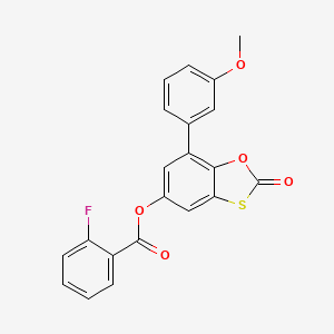 7-(3-Methoxyphenyl)-2-oxo-1,3-benzoxathiol-5-yl 2-fluorobenzoate