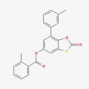 7-(3-Methylphenyl)-2-oxo-1,3-benzoxathiol-5-yl 2-methylbenzoate