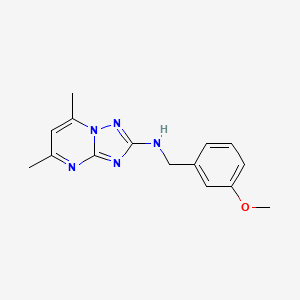 N-[(3-methoxyphenyl)methyl]-5,7-dimethyl-[1,2,4]triazolo[1,5-a]pyrimidin-2-amine