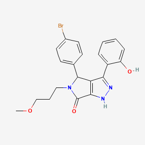 molecular formula C21H20BrN3O3 B11409212 4-(4-bromophenyl)-3-(2-hydroxyphenyl)-5-(3-methoxypropyl)-4,5-dihydropyrrolo[3,4-c]pyrazol-6(2H)-one 