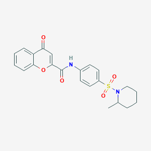 N-{4-[(2-methylpiperidin-1-yl)sulfonyl]phenyl}-4-oxo-4H-chromene-2-carboxamide