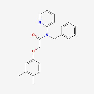 molecular formula C22H22N2O2 B11409220 N-benzyl-2-(3,4-dimethylphenoxy)-N-(pyridin-2-yl)acetamide 