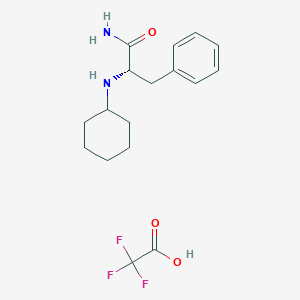 molecular formula C₁₇H₂₃F₃N₂O₃ B1140923 N-Cyclohexyl-L-phenylalaninamide Mono(trifluoroacetate) CAS No. 200274-80-2