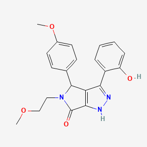 molecular formula C21H21N3O4 B11409232 3-(2-hydroxyphenyl)-5-(2-methoxyethyl)-4-(4-methoxyphenyl)-4,5-dihydropyrrolo[3,4-c]pyrazol-6(2H)-one 