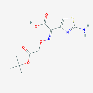 molecular formula C₁₁H₁₅N₃O₅S B1140924 (z)-2-(2-Aminothiazol-4-yl)-2-(tert-butoxycarbonylmethoxyimino)acetic acid CAS No. 74440-02-1