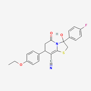 7-(4-ethoxyphenyl)-3-(4-fluorophenyl)-3-hydroxy-5-oxo-2,3,6,7-tetrahydro-5H-[1,3]thiazolo[3,2-a]pyridine-8-carbonitrile