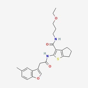 N-(3-ethoxypropyl)-2-{[(5-methyl-1-benzofuran-3-yl)acetyl]amino}-5,6-dihydro-4H-cyclopenta[b]thiophene-3-carboxamide