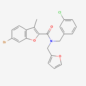 6-bromo-N-(3-chlorobenzyl)-N-(furan-2-ylmethyl)-3-methyl-1-benzofuran-2-carboxamide