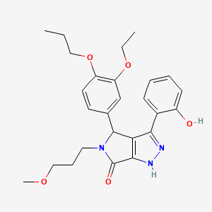 molecular formula C26H31N3O5 B11409323 4-(3-ethoxy-4-propoxyphenyl)-3-(2-hydroxyphenyl)-5-(3-methoxypropyl)-4,5-dihydropyrrolo[3,4-c]pyrazol-6(1H)-one 