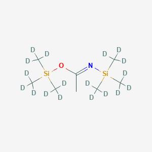 molecular formula C₈H₃D₁₈NOSi₂ B1140935 N,O-Bis(trimethyl-d9-silyl)acetamide CAS No. 203784-65-0