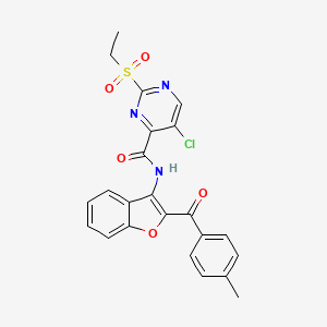 5-chloro-2-(ethylsulfonyl)-N-{2-[(4-methylphenyl)carbonyl]-1-benzofuran-3-yl}pyrimidine-4-carboxamide