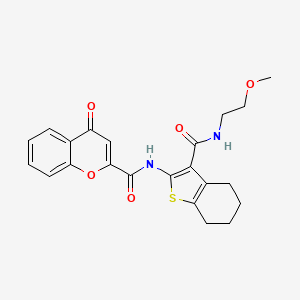 N-{3-[(2-methoxyethyl)carbamoyl]-4,5,6,7-tetrahydro-1-benzothiophen-2-yl}-4-oxo-4H-chromene-2-carboxamide