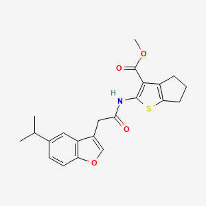 methyl 2-({[5-(propan-2-yl)-1-benzofuran-3-yl]acetyl}amino)-5,6-dihydro-4H-cyclopenta[b]thiophene-3-carboxylate