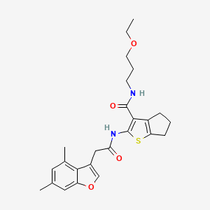 2-{[(4,6-dimethyl-1-benzofuran-3-yl)acetyl]amino}-N-(3-ethoxypropyl)-5,6-dihydro-4H-cyclopenta[b]thiophene-3-carboxamide