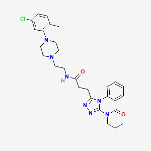 N-{2-[4-(5-chloro-2-methylphenyl)piperazin-1-yl]ethyl}-3-(4-isobutyl-5-oxo-4,5-dihydro[1,2,4]triazolo[4,3-a]quinazolin-1-yl)propanamide