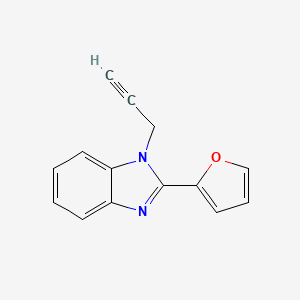 molecular formula C14H10N2O B11409435 2-(furan-2-yl)-1-(prop-2-yn-1-yl)-1H-benzimidazole 