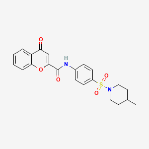 N-{4-[(4-methylpiperidin-1-yl)sulfonyl]phenyl}-4-oxo-4H-chromene-2-carboxamide