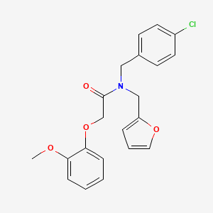 N-(4-chlorobenzyl)-N-(furan-2-ylmethyl)-2-(2-methoxyphenoxy)acetamide