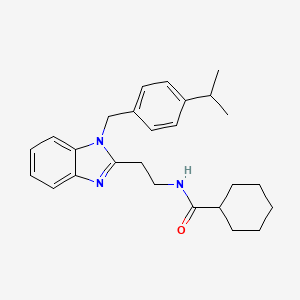 N-(2-{1-[4-(propan-2-yl)benzyl]-1H-benzimidazol-2-yl}ethyl)cyclohexanecarboxamide