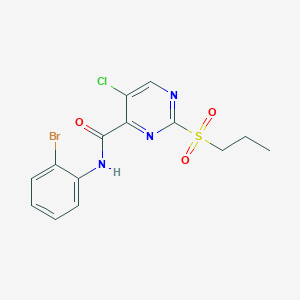 N-(2-bromophenyl)-5-chloro-2-(propylsulfonyl)pyrimidine-4-carboxamide