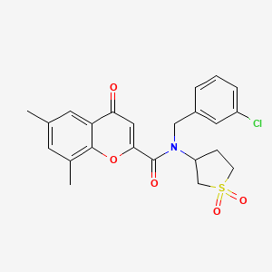 N-(3-chlorobenzyl)-N-(1,1-dioxidotetrahydrothiophen-3-yl)-6,8-dimethyl-4-oxo-4H-chromene-2-carboxamide