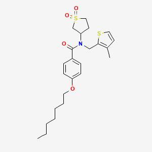 N-(1,1-dioxidotetrahydrothiophen-3-yl)-4-(heptyloxy)-N-[(3-methylthiophen-2-yl)methyl]benzamide